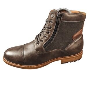 Sonoma Goods For Life Boots Mens Size 12 Wide Gray Herringgrey Lace Up Zip